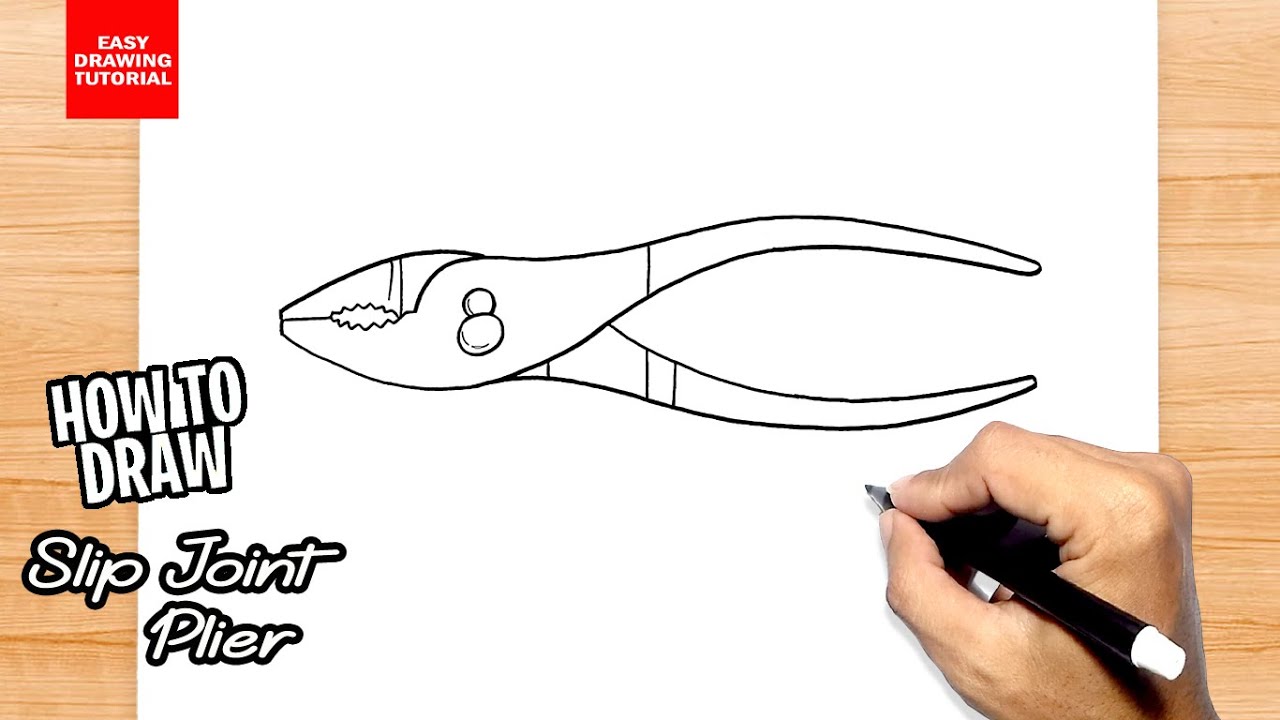 How to draw Slip Joint Plier