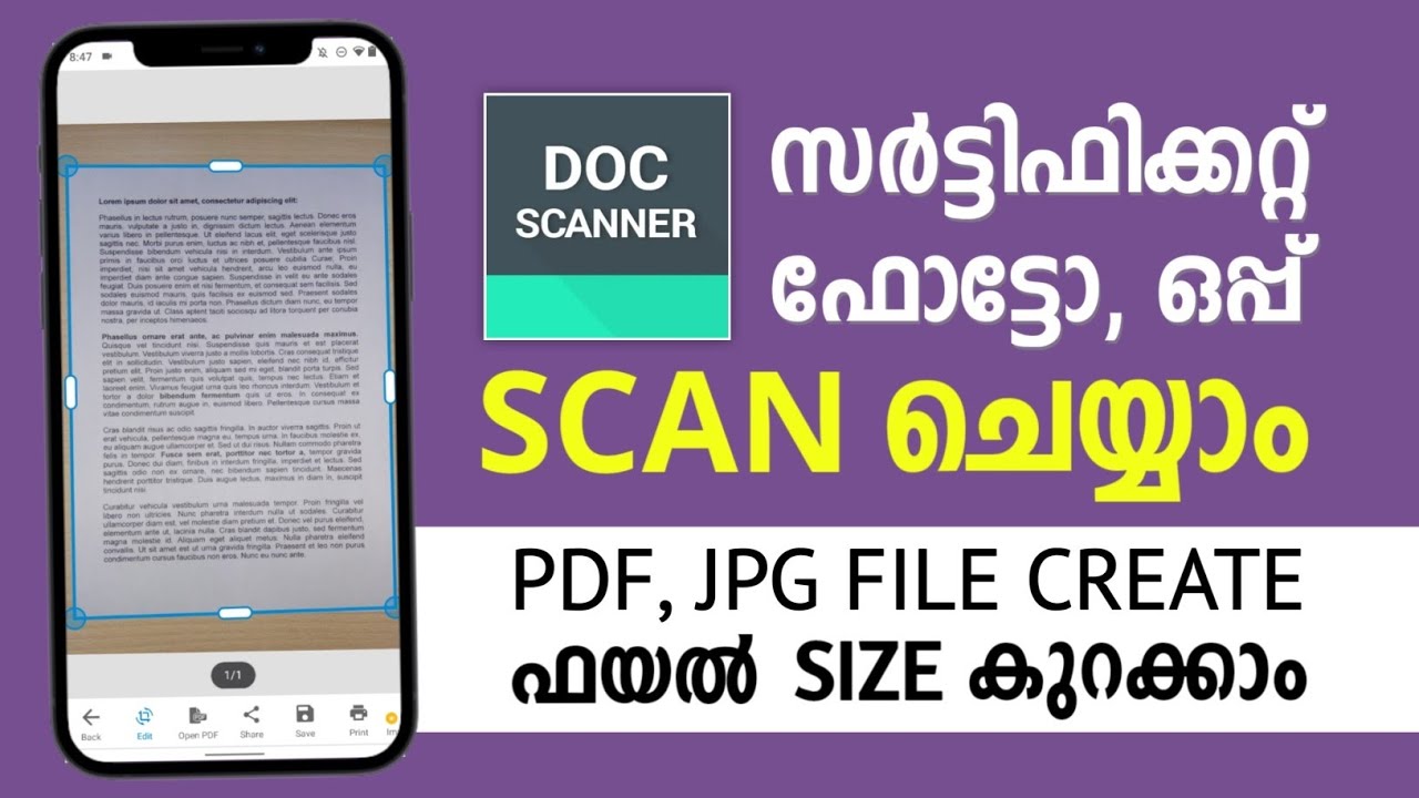 How To Scan Documents, Signature , Photo Use Mobile | Create PDF, JPG File | Document Scan #document