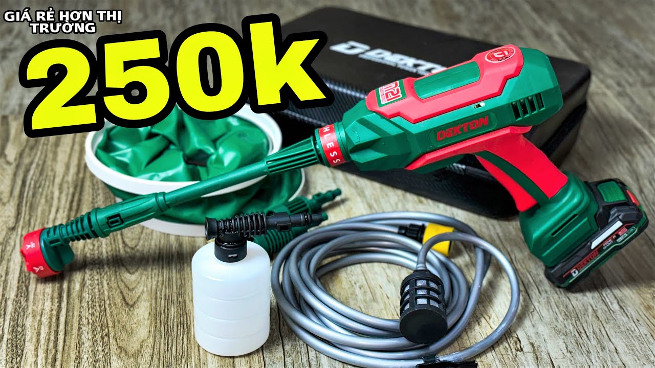 Máy rửa xe pin DEKTON mẫu mới động cơ từ BRUSHLESS [ không chổi than ]