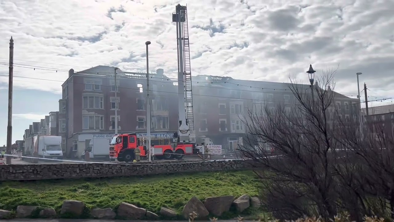 Blackpool Fire Devastation & Demolition: Day After Huge Fire Rips through New Hacketts Hotel