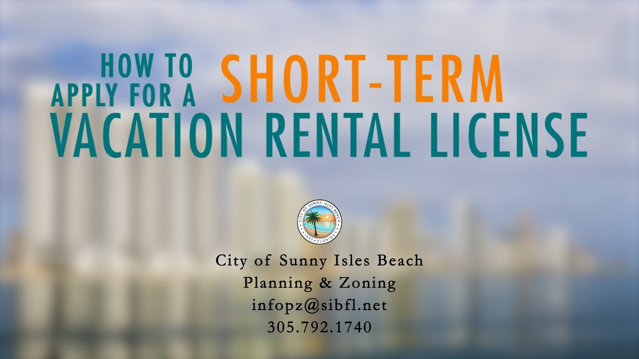 How to Apply Online for a Short-Term Vacation Rental License