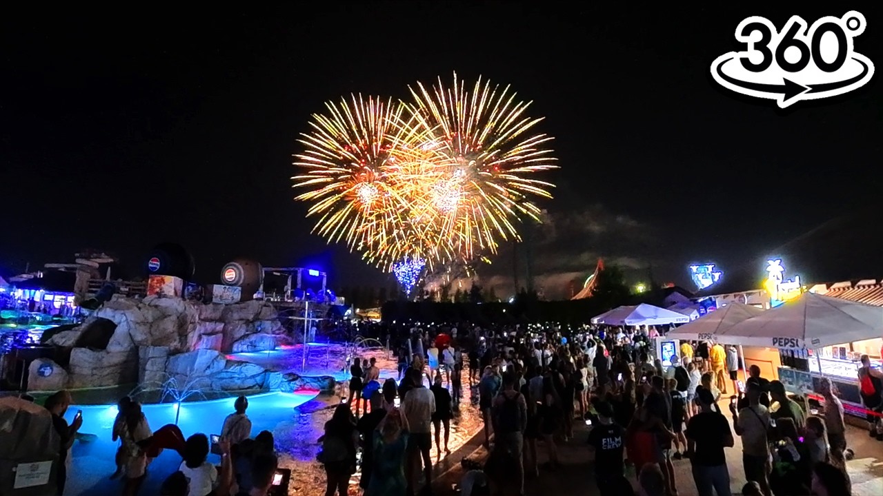 Pokaz Fajerwerk&oacute;w (Magic Night) - Energylandia 2025 (360&deg;) (Zator, Polska)
