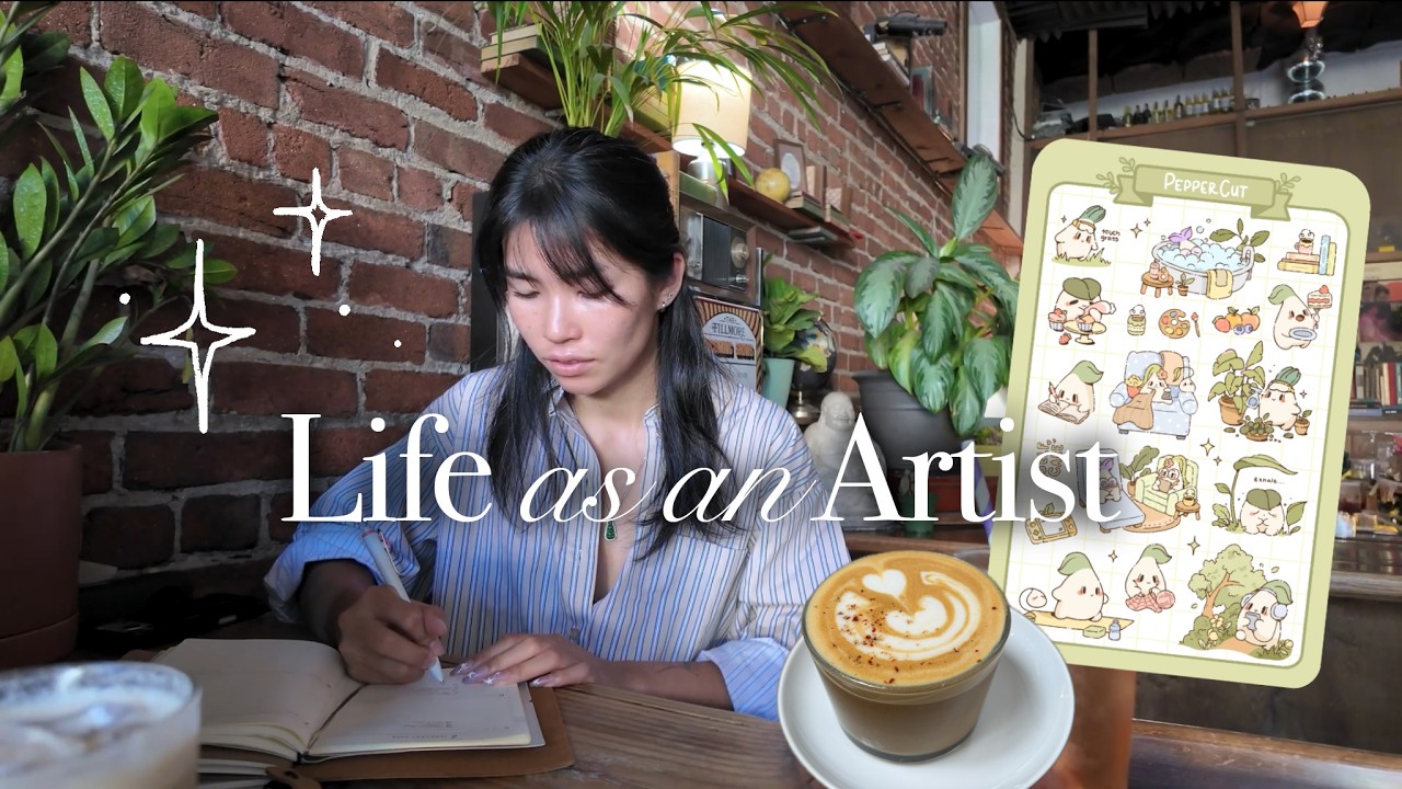 a ✨realistic✨ week as a self-employed artist 🌱 drawing, artist alley prep & getting distracted :(