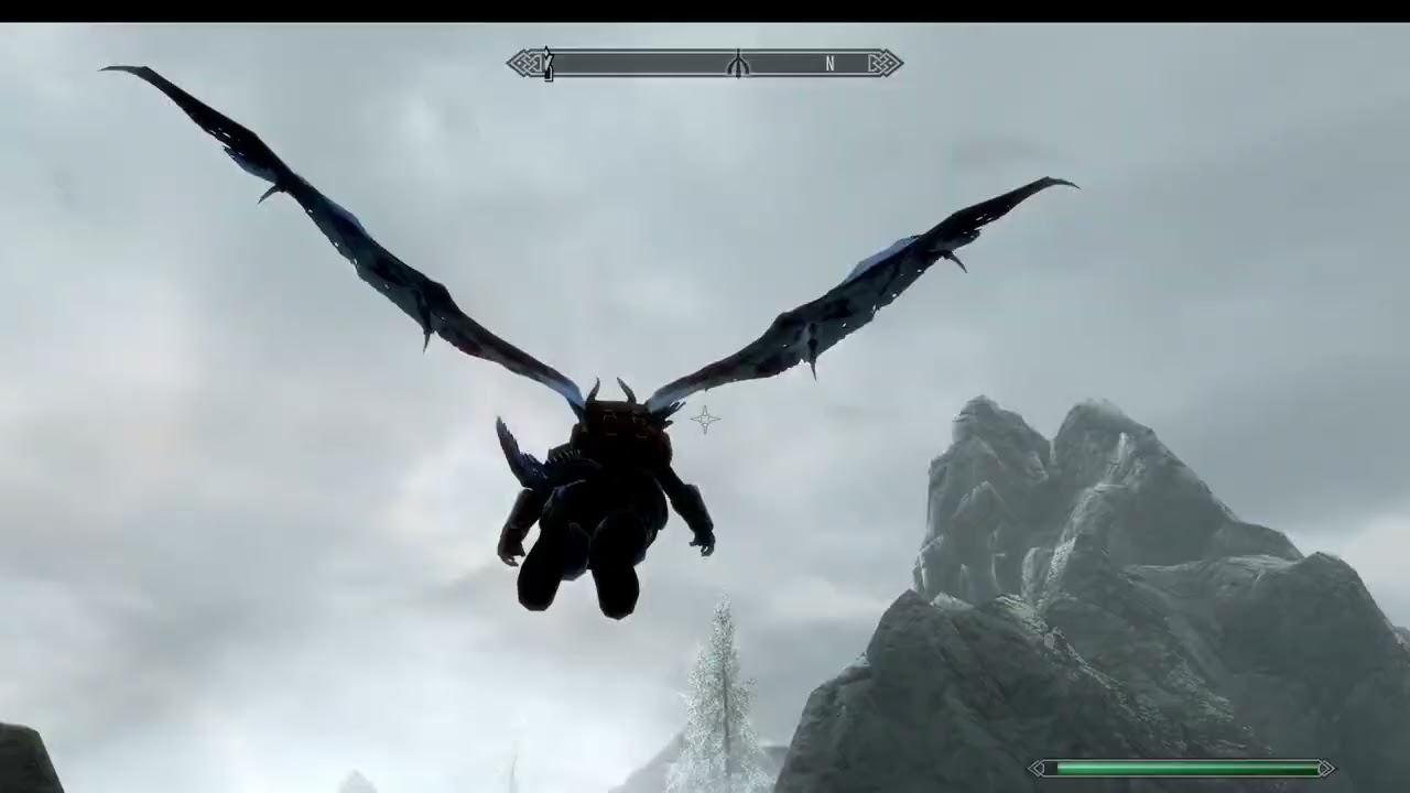 Dragon race with wings eploring the wilderness