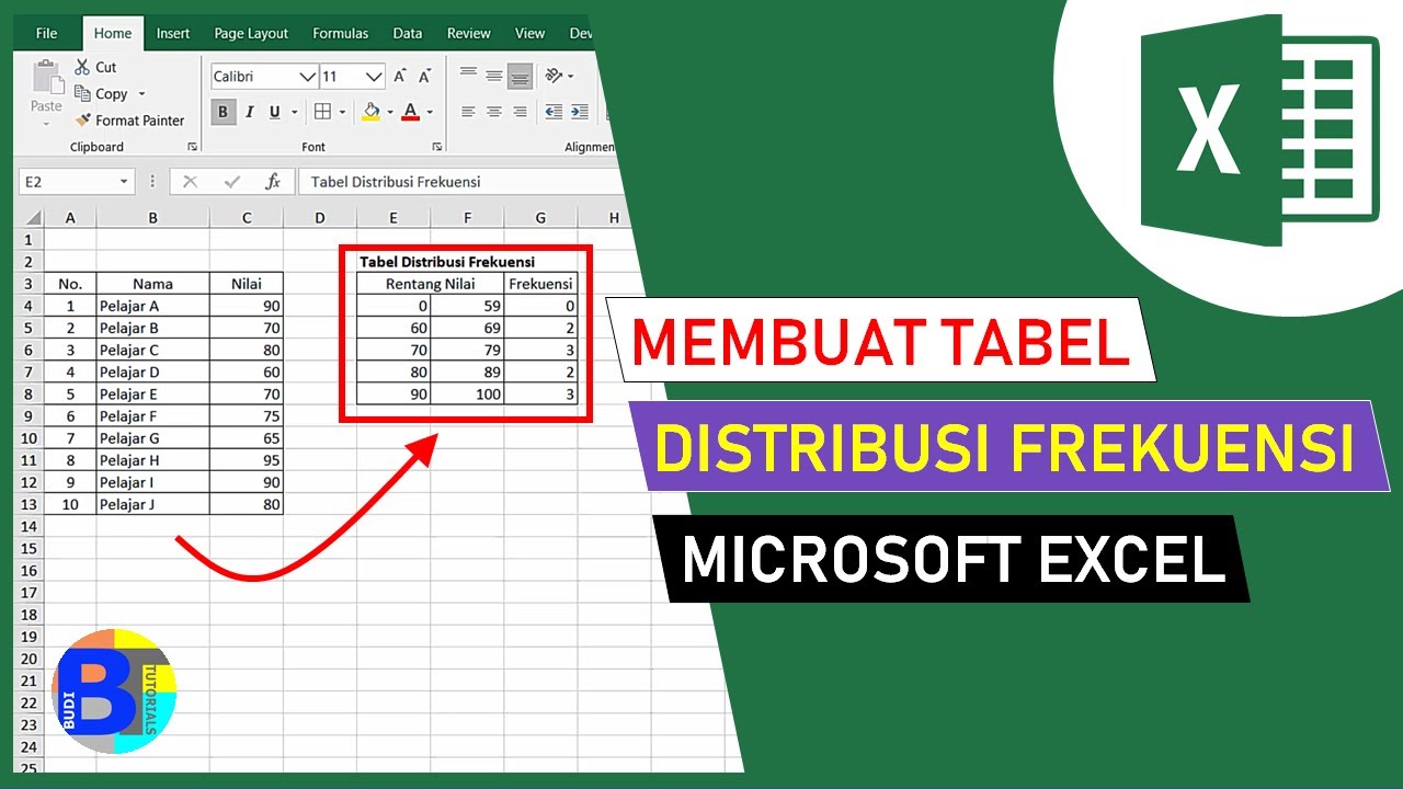Cara Menghitung dan Membuat Tabel Distribusi Frekuensi di Excel | Statistik Excel