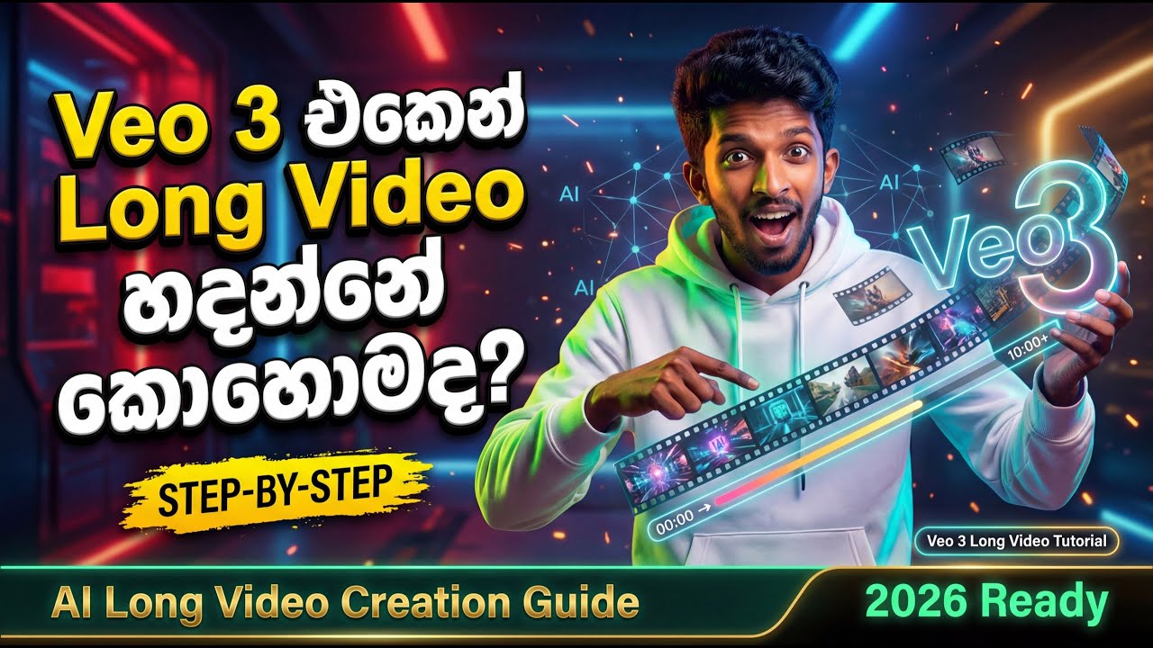Veo 3 එකෙන් Long Videos හදලා YouTube Monetization ගන්නෙ කොහොමද? 🚀 (Step-by-Step)