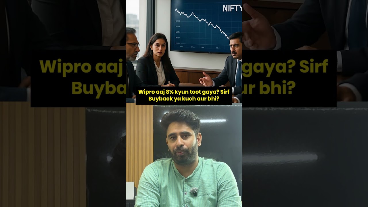 Wipro Crash! Why did it fall 8% today? Buyback or something else? 😱