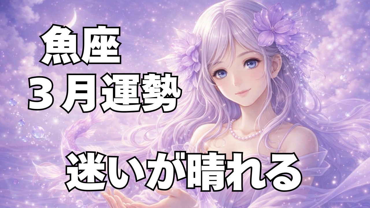 【魚座】迷いからの解放✨あなたの３月運勢【西洋占星術】