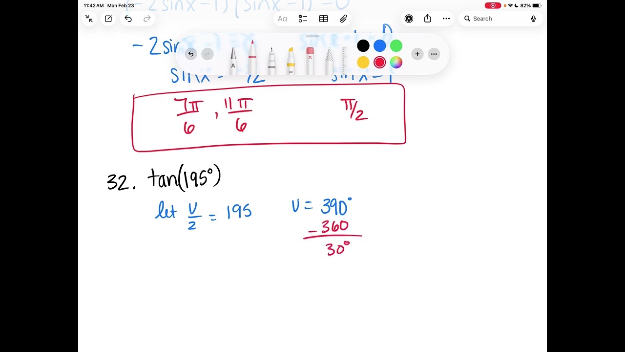AP Precalculus 5.4 Multiple Angle Identities
