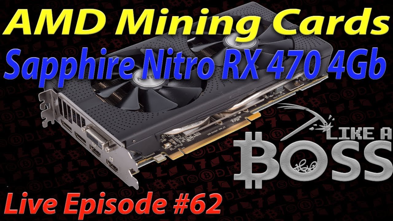 Live VLOG #62 - AMD Mining Cards - Sapphire Nitro+ RX 470 4GB - In Studio!