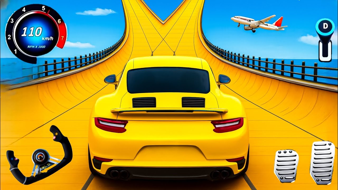 Impossible Mega Ramp Track To My Driving Crazy Moments Multiple Crash! Car Driving _ Racing Gameplay