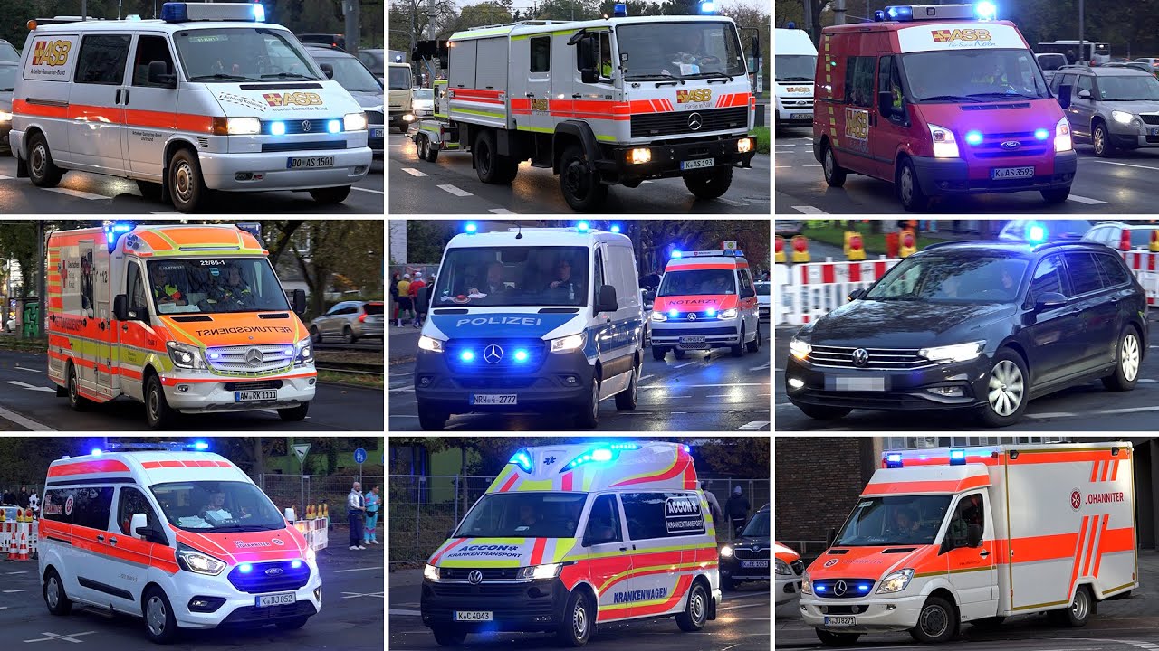 [Karneval in Köln] Rettungskräfte aus NRW, RLP & NI im Großeinsatz am 11.11.2024 | Einsatzfahrten