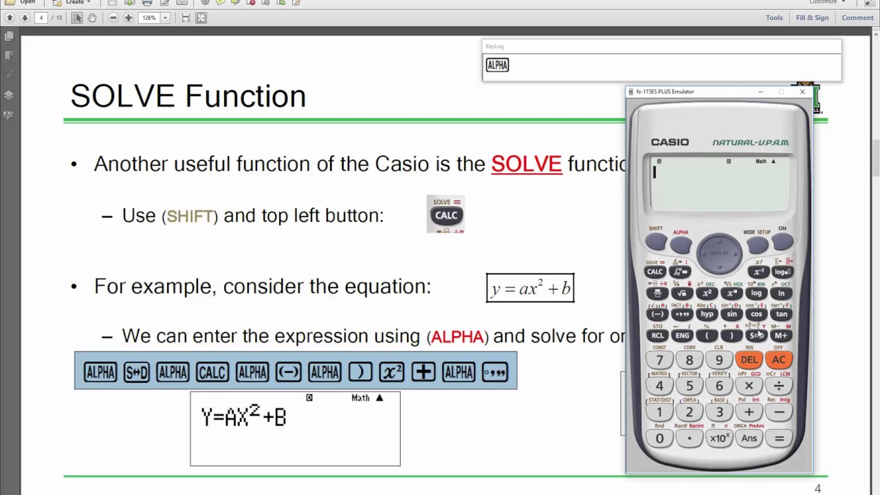 ENGR 111 Lecture 05*: Casio fx-115 ES PLUS 2 (2017.01.21)