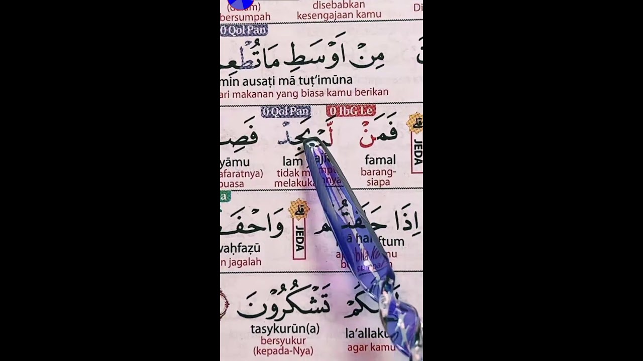 belajar baca Al-Qur'an dan tajwid nya 🙏