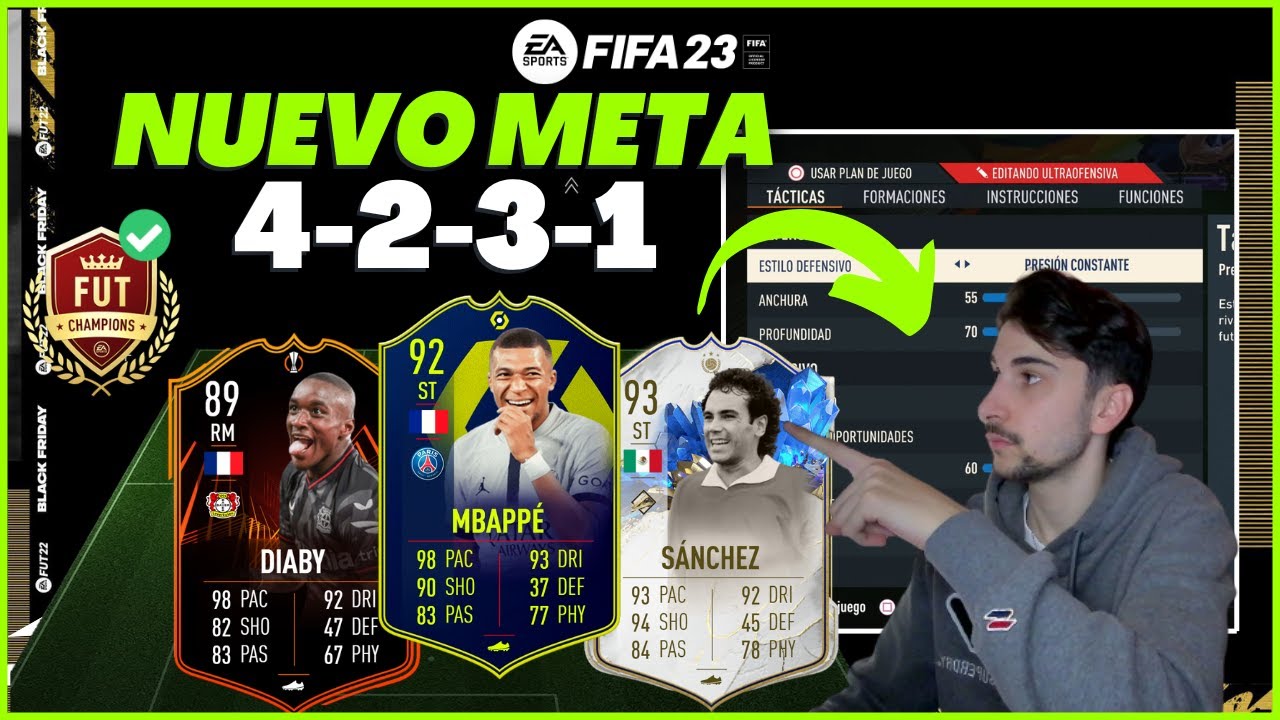 FORMACION 4231 ¡LO MAS META ACTUALMENTE EN FIFA 23! TACTICAS E INSTRUCCIONES