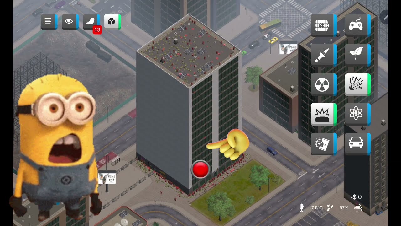 WHAT HAPPENS IF I PRESS THE RED BUTTON OMG 😱 #citysmash 1 MILLION SUBSCRIBE :/