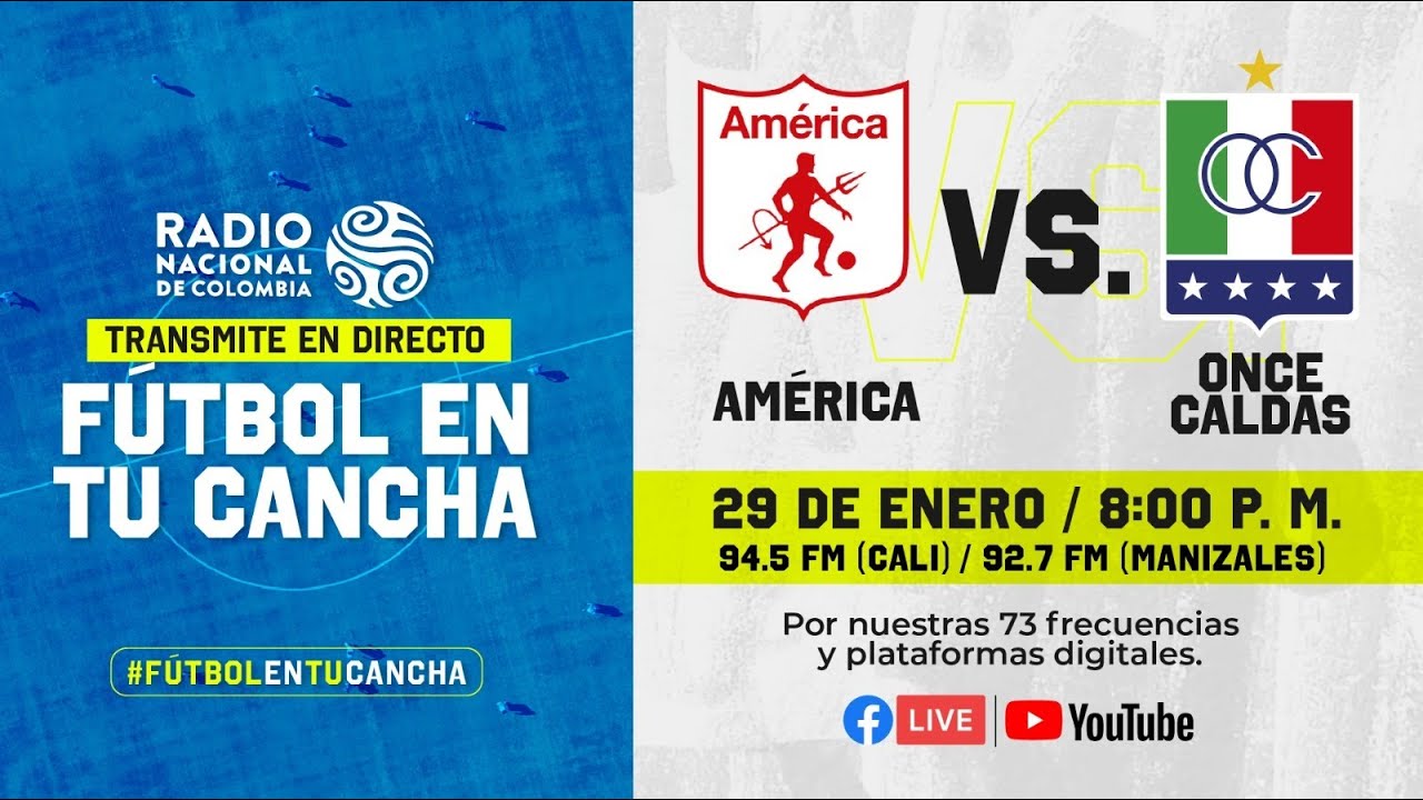 Sintonízanos y vibrem #EnVivo 🔴⚽ ¡Qué ruede la pelota! América vs Once Caldas.