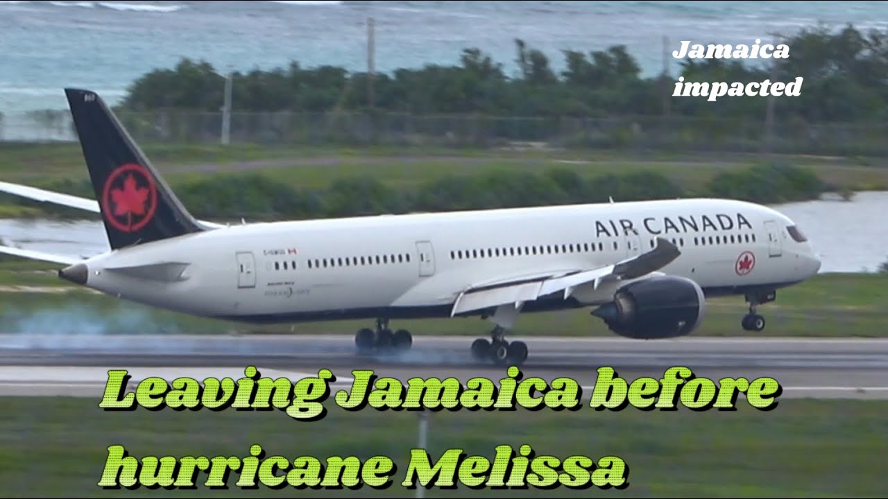 Leaving hurricane Melissa 🇯🇲 Airplane spotting Montego Bay Jamaica