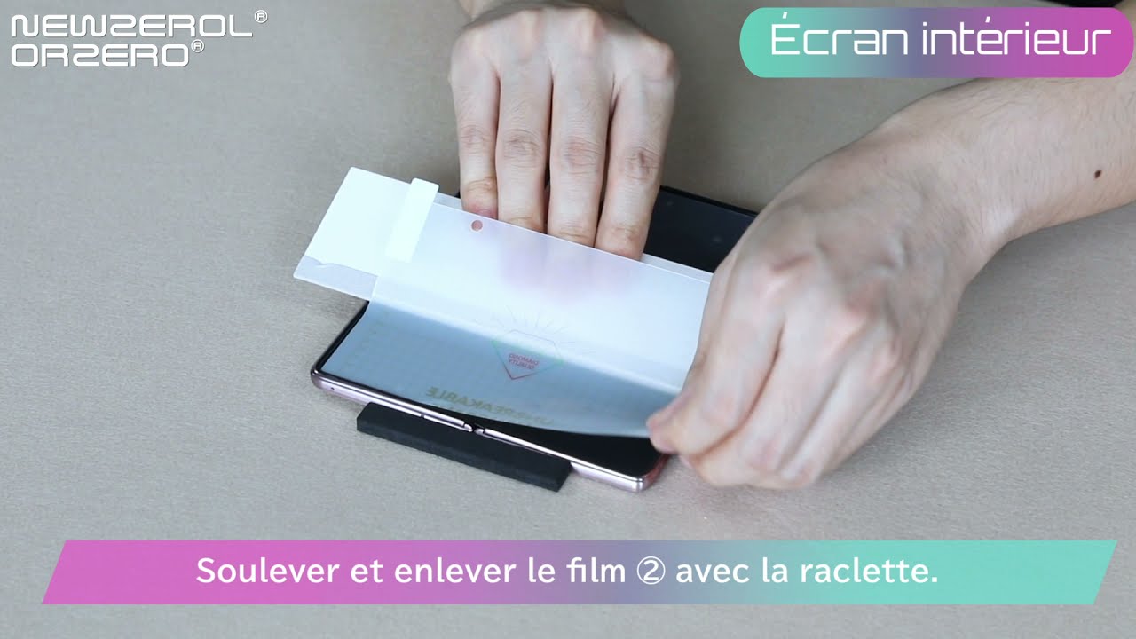 NEWZEROL Installation d'une protection d'écran TPU pour Samsung galaxy Z Fold 3/Z Fold 4/Z Fold 5