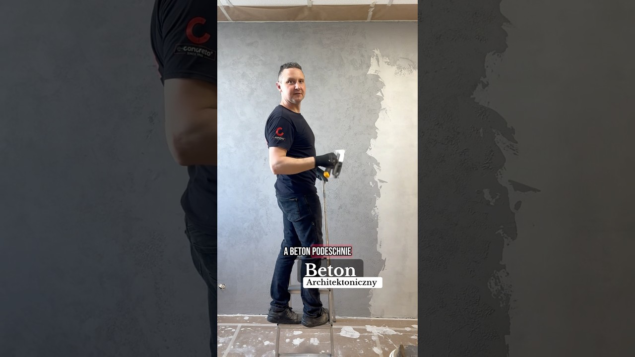 Jak wykonać BETON ARCHITEKTONICZNY e-concreto? Jak zrobić strukturę betonu na ścianie? Szary Beż
