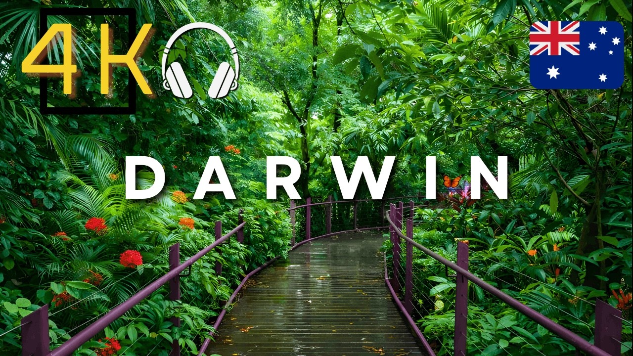 Darwin Walking Tour (4K 60FPS) | Relax in the Botanic Garden | 🇦🇺
