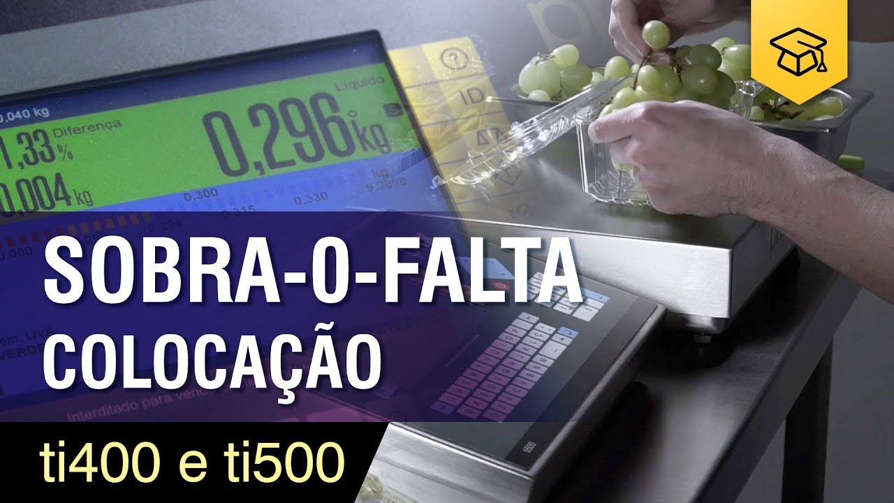 TI400 e TI500 | Aprenda a Operação de Comparação Sobra-0-Falta - Colocação