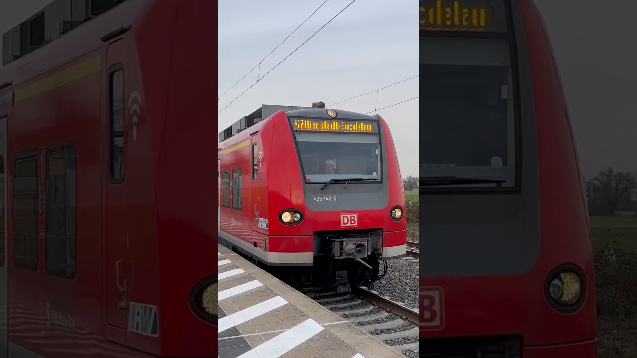 Ausfahrt Doppeltraktion Br 425 als S7 #train #zug #br425 #quitschi #sbahn #frankfurt #shorts