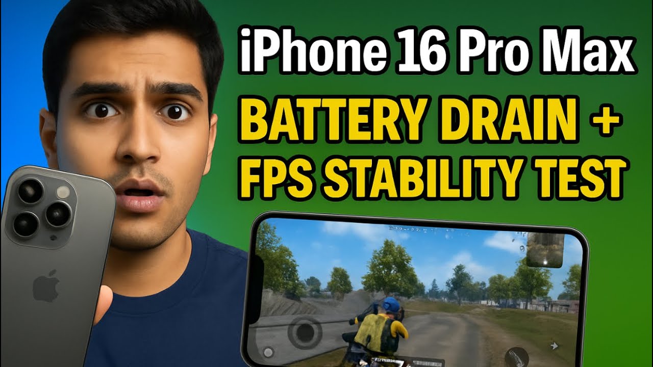 iPhone 16 Pro Max Battery Drain + FPS Stability Test🔥 | BGMI + 1 Hour Gameplay Performance