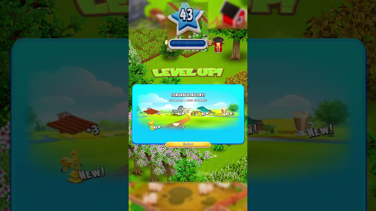 LEVEL UP! Hay Day Level 43 New Items! 💛💎 #hayday #haydaylevelup #haydayfarm #haydaysage