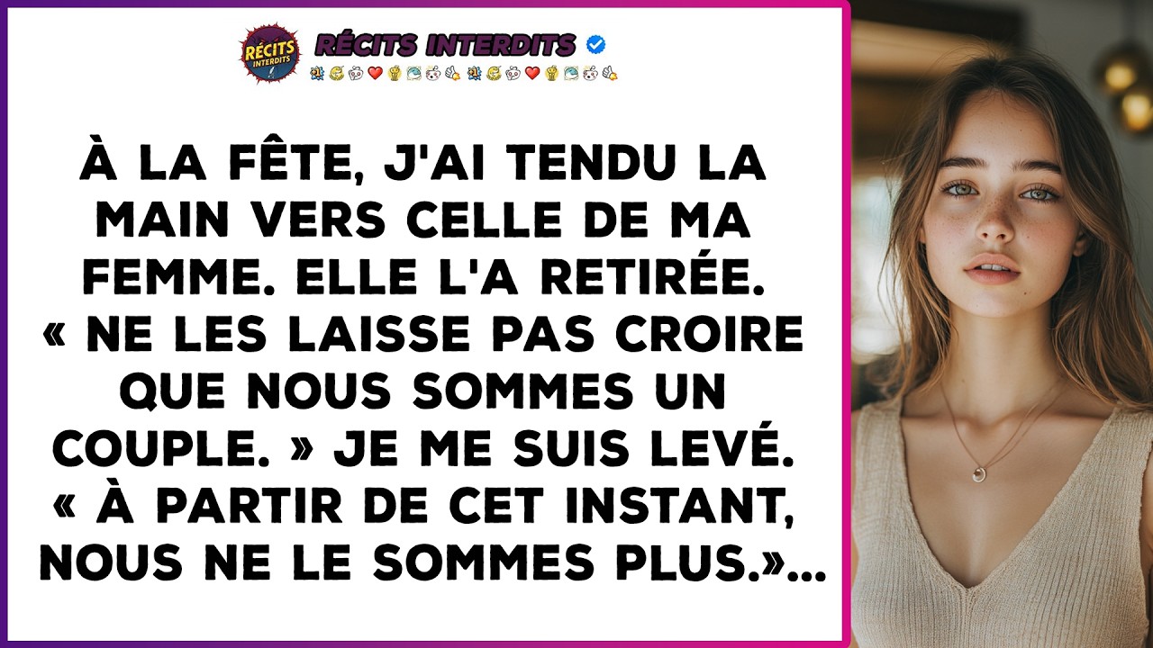 J'ai Tendu La Main Vers Celle De Ma Femme. Elle L'a Retirée, 'ne Les Laisse Pas Penser Que Nous...