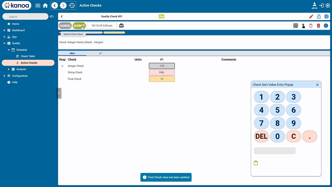 Kanoa Quality Tutorial - Quality Check Concepts & Basic Check Sheet Build