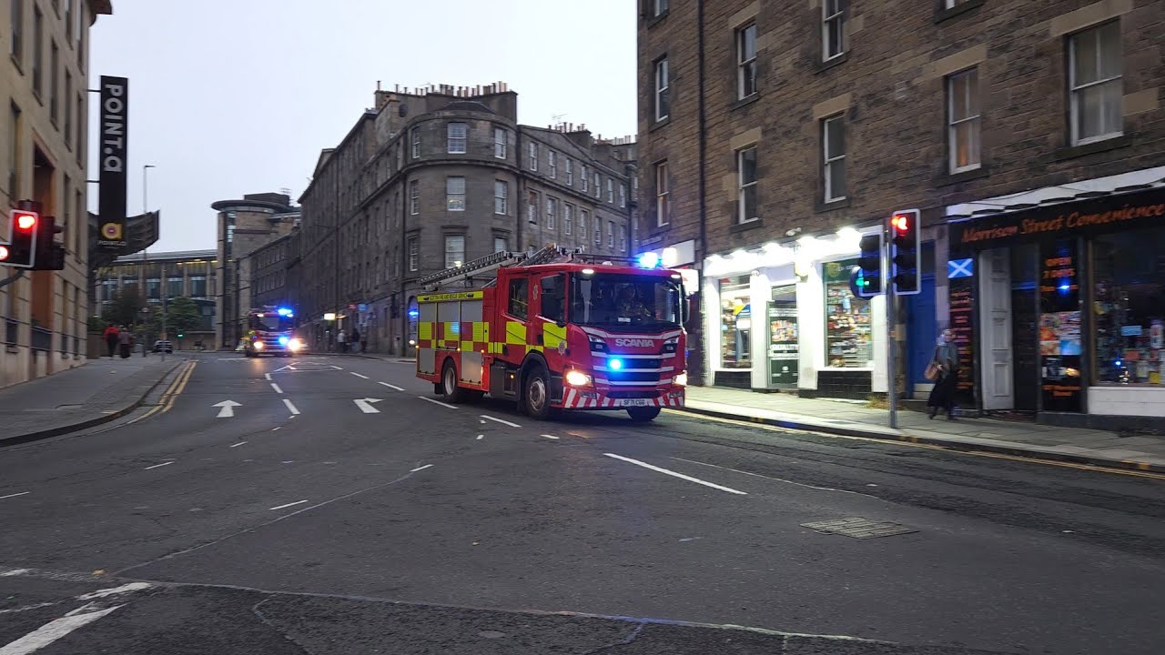Scottish Fire and Rescue - Tollcross and MacDonald Pumps Responding