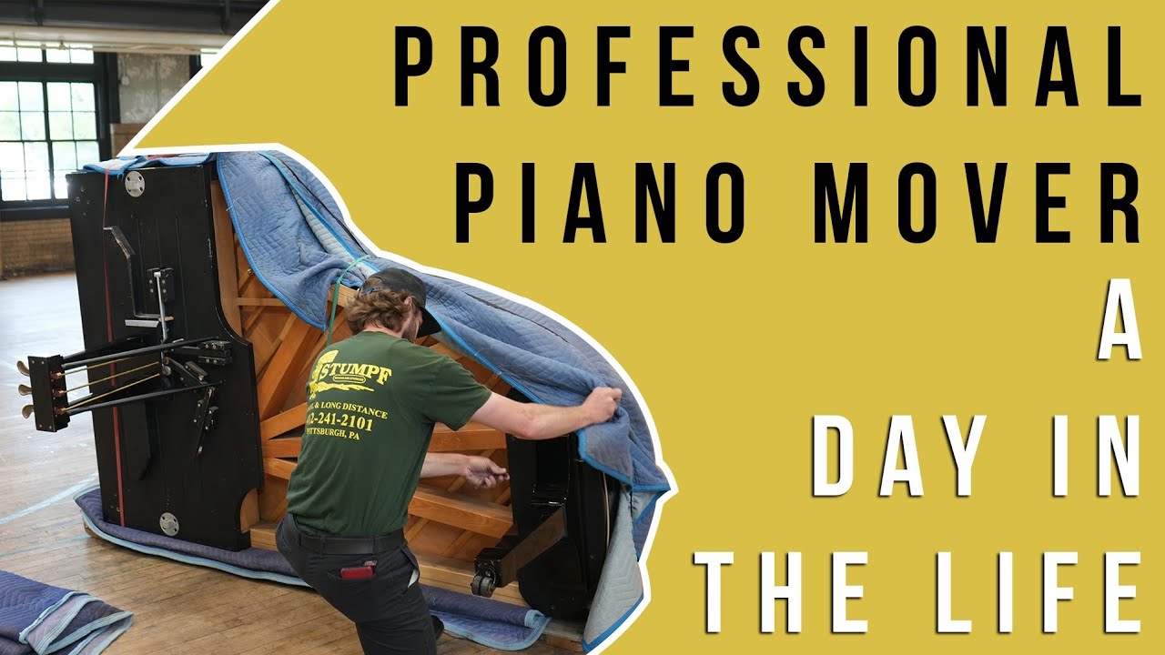 A Day in the Life of a Piano Mover - How to Move a Grand Piano from One Place to Another!