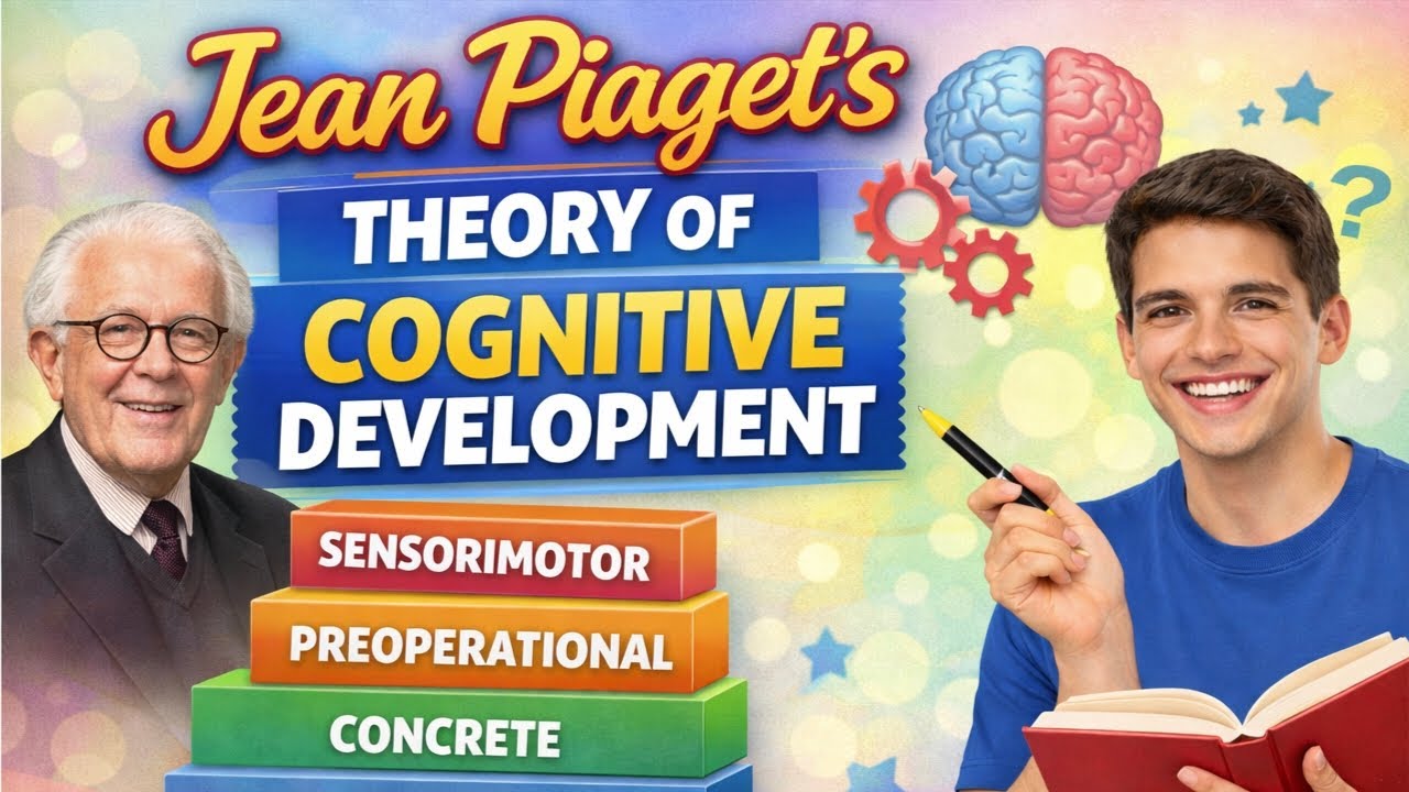 Jean Piaget's Theory of Cognitive Development ll Important for B.Ed/NET ll Explanation with Notes 