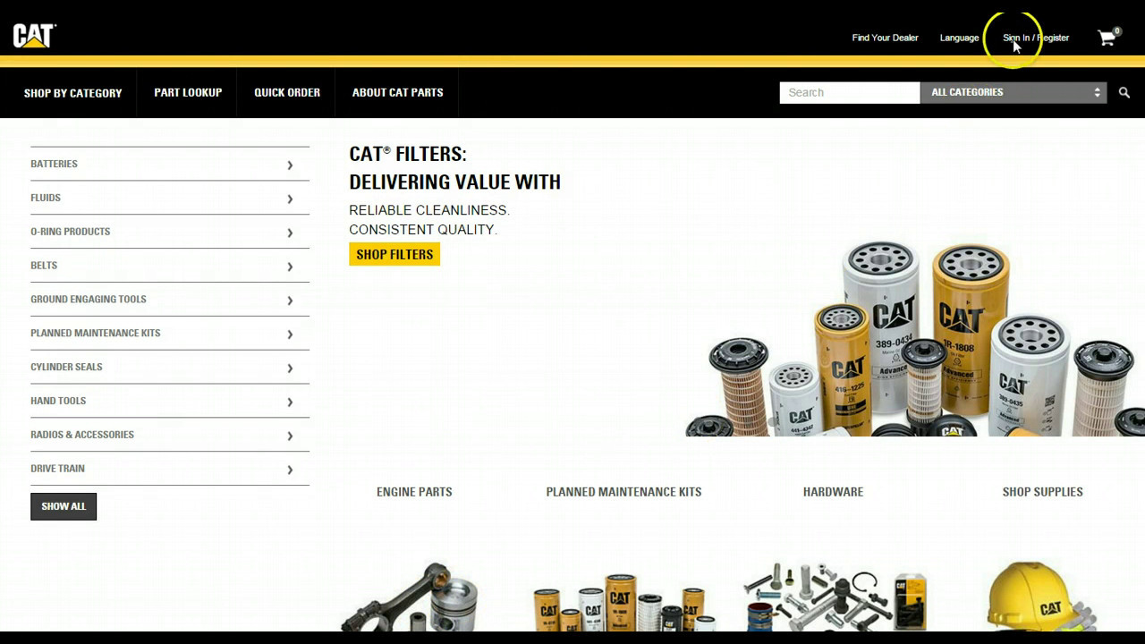 How to Sign In and Purchase on Parts.Cat.Com