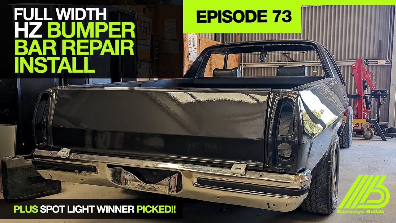 HOW TO RESTORE/FIT A FULL WIDTH HZ WAGON CHROME BUMPER BAR ON A HOLDEN WB UTE WITH SIMPLE TOOLS.