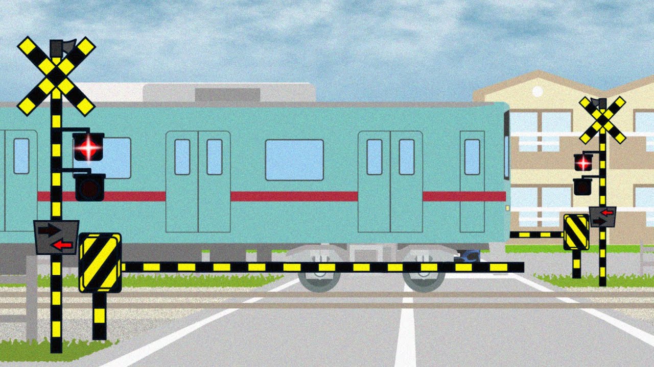 西鉄電車の踏切 | 電車アニメ