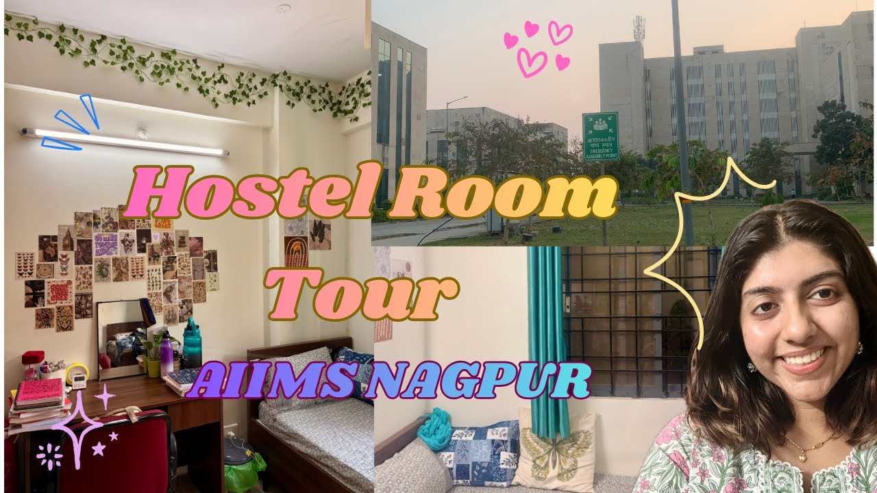 AIIMS NAGPUR 1st year Girl's Hostel Room Tour ✨💓 | #aiims #neet