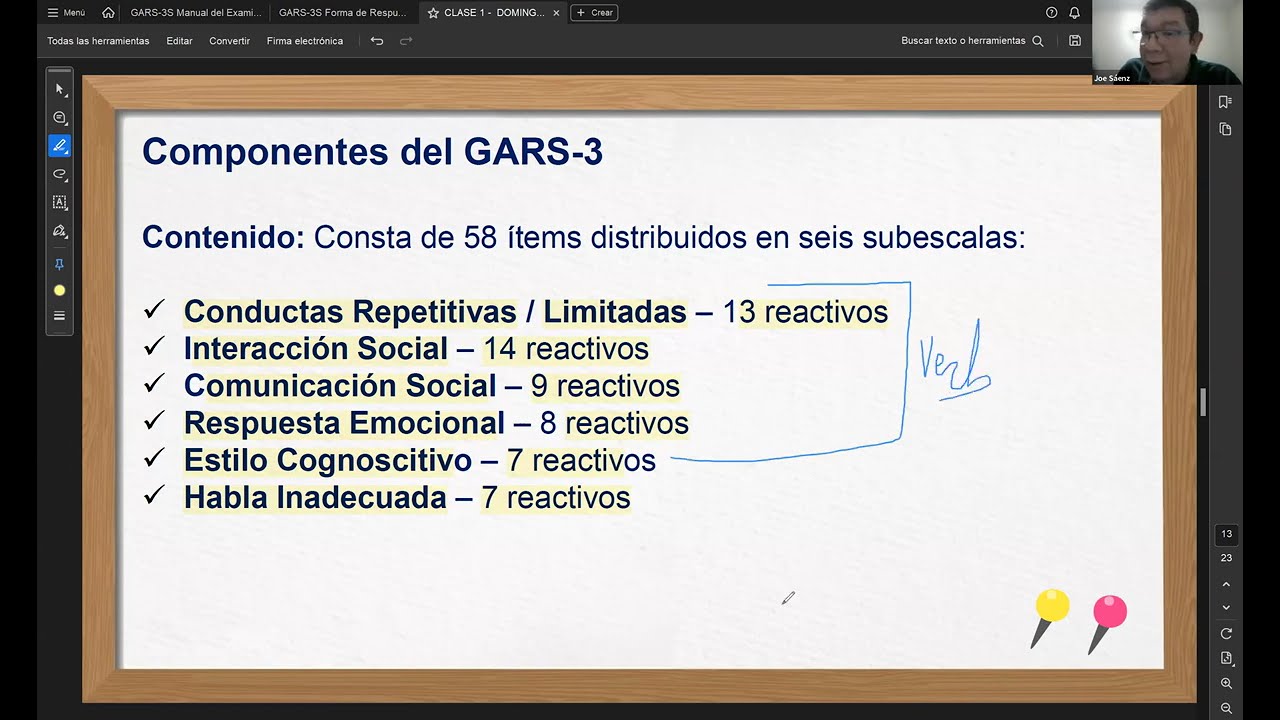 Escala de Evaluación de Autismo Gilliam 3Ed. (GARS-3S) - Parte 1