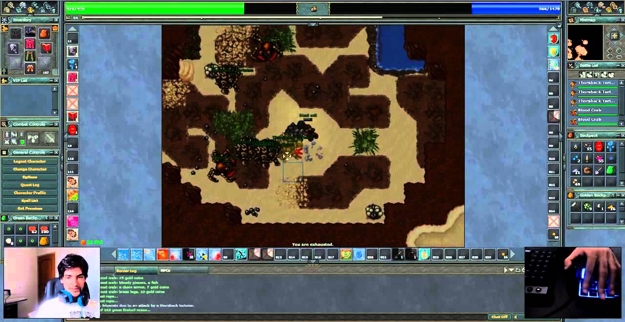 Tibia: 36 Hunting tortoises - level 53 (480k exp/h!!)