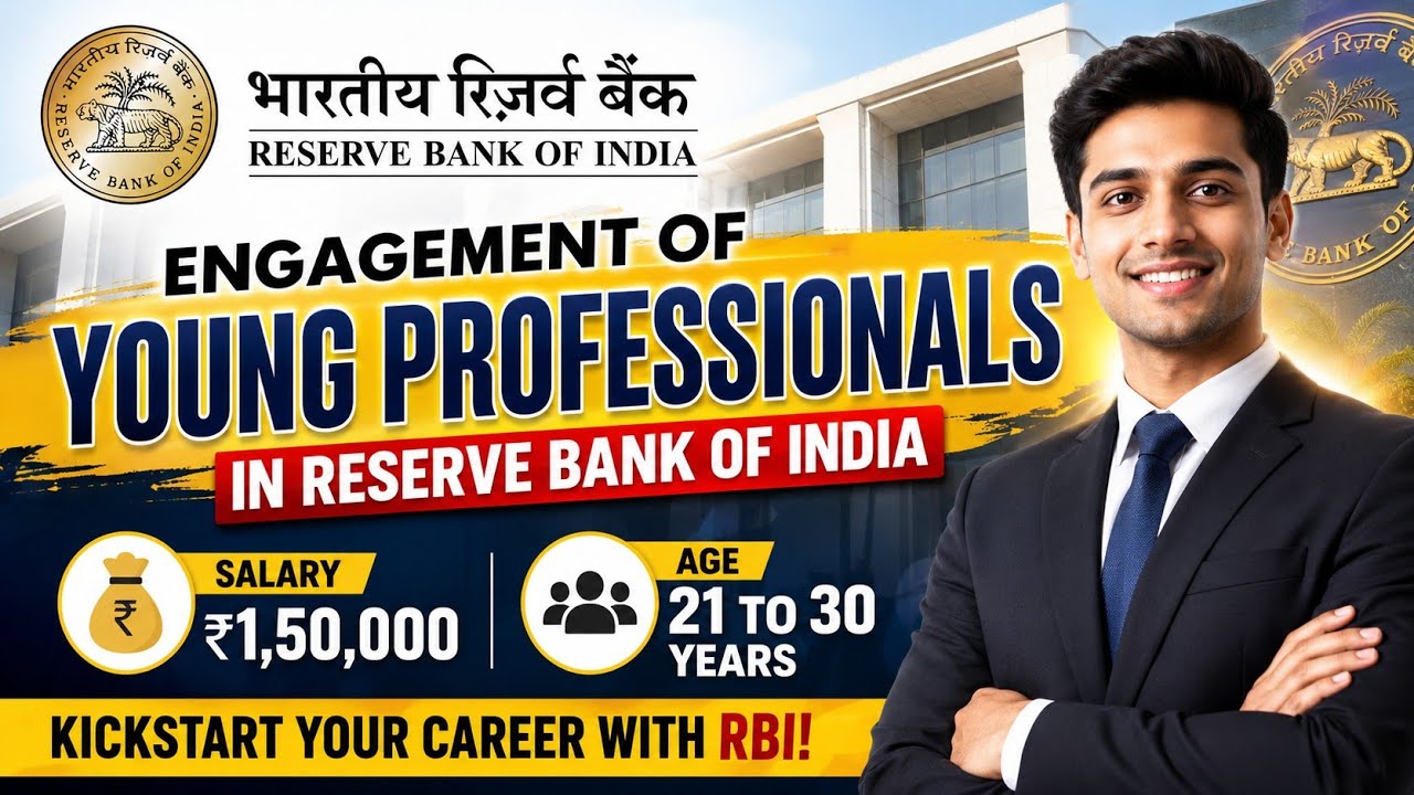 RBI Young Professionals Recruitment 2026 | ₹1.5 Lakh Salary 💰 | Age 21-30 