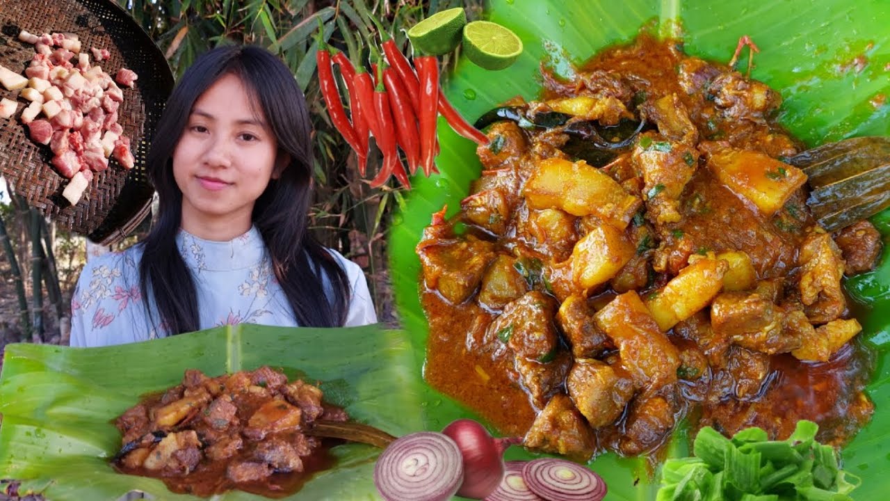 Pork curry | Indian Village style pork curry recipe | Tender and juicy pork curry