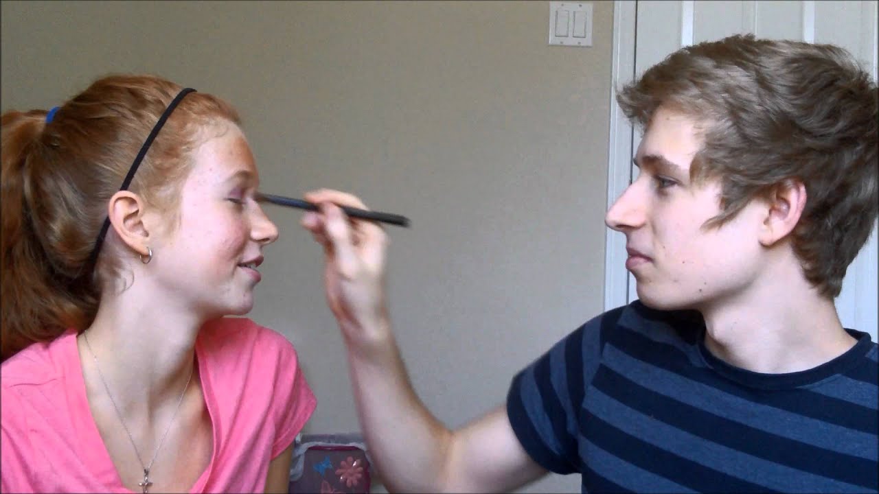 My Brother Does My Makeup! Peacock Model Style!