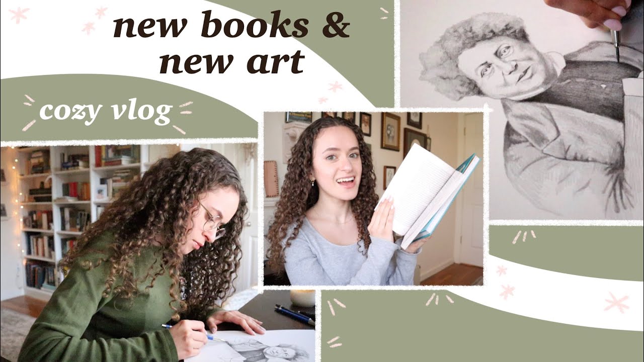 Reading a new favorite, new books, & new art✨cozy vlog✨