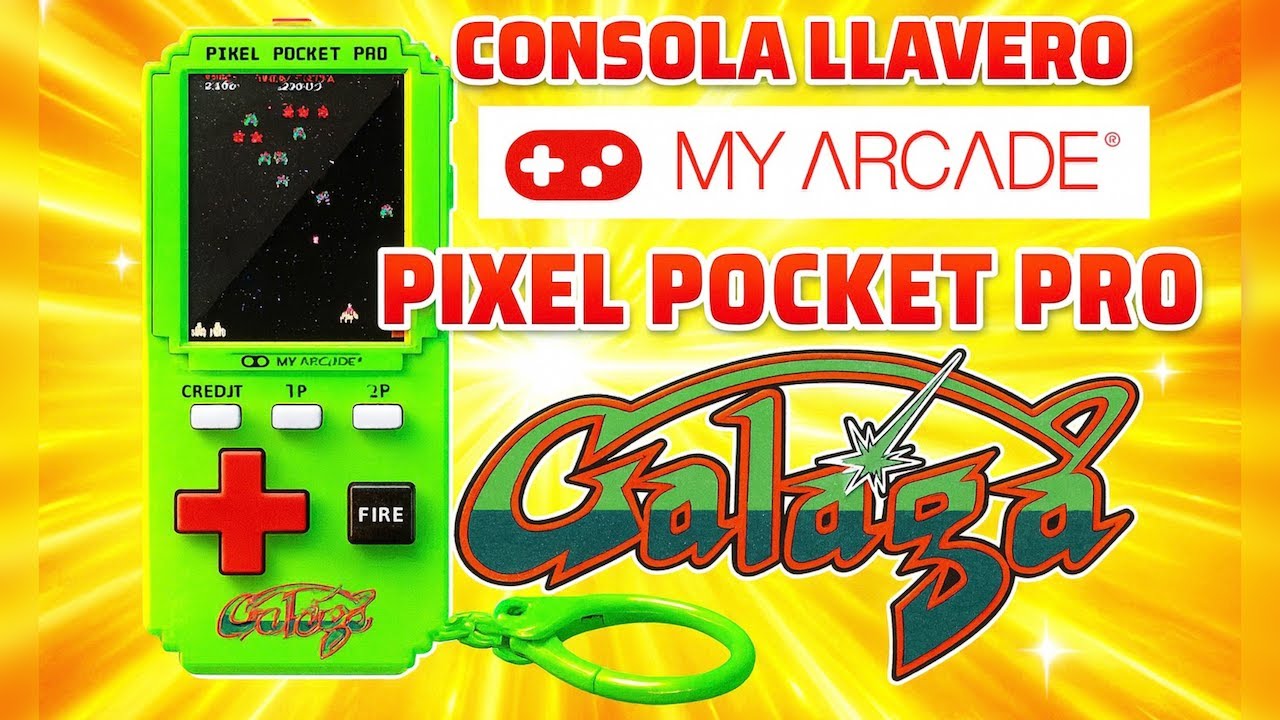 Consola Llavero MY ARCADE PIXEL POCKET PRO GALAGA, Unboxing y Review