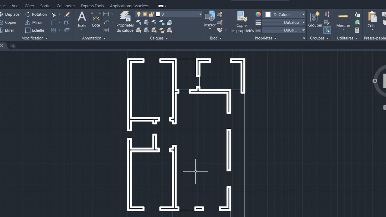 Comment faire les ouvertures dans autocad ? Tuto 3