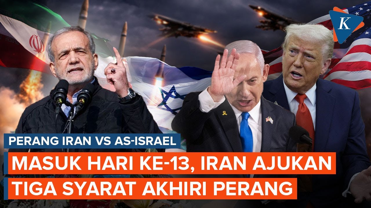 Hari ke-13 Perang: Trump Klaim Kemenangan, Presiden Iran Ajukan Tiga Syarat Akhiri Perang