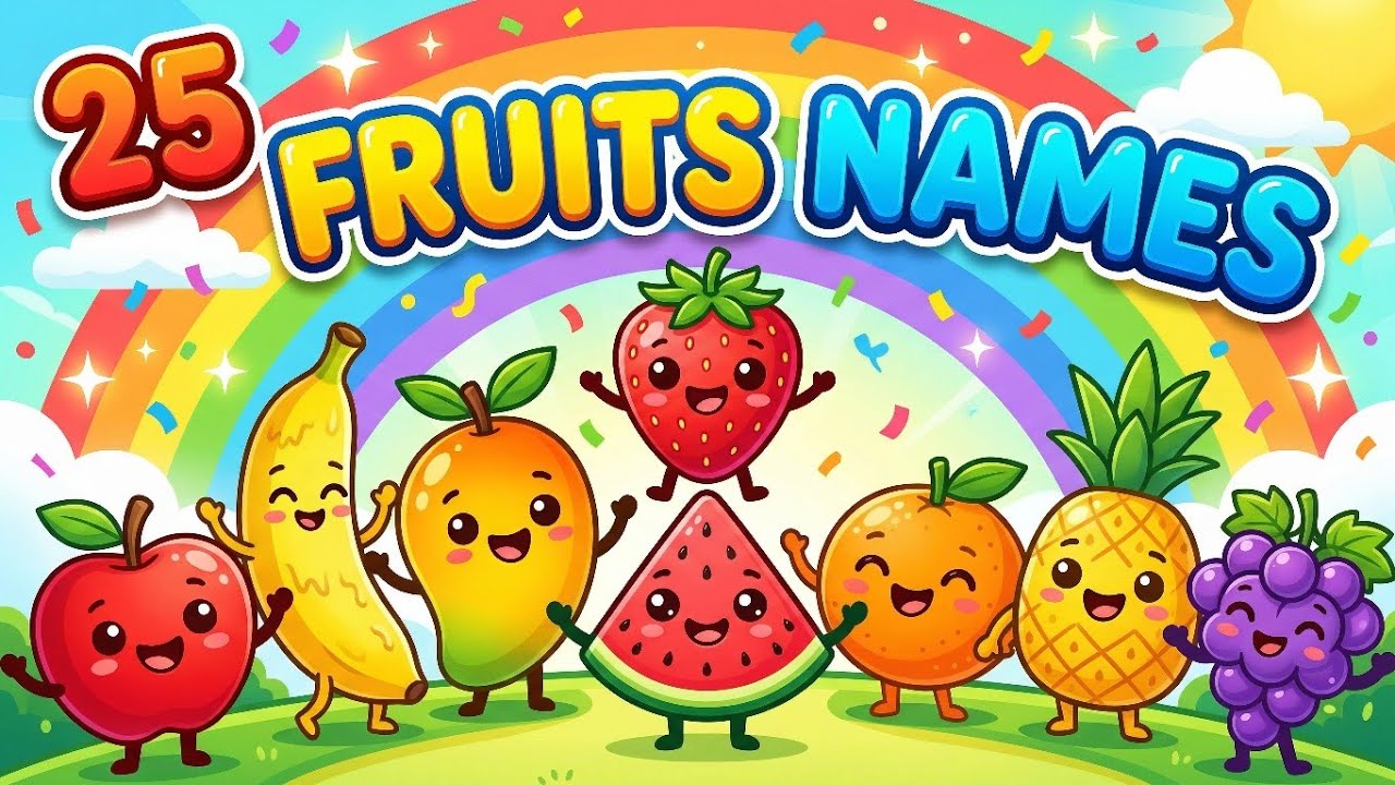 Fruits Names for Kids 🍎🍌 | Kids Vocabulary | Learn Fruits | Preschool Learning #kidsvideo #kids 