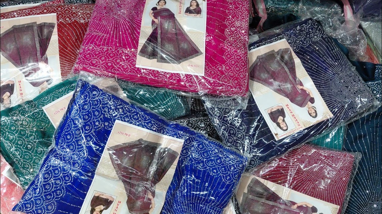 200 рупий 👌 Рамадан: оптовая цена на сари с камнями, шелковые сари Space Silk в Соукарпете