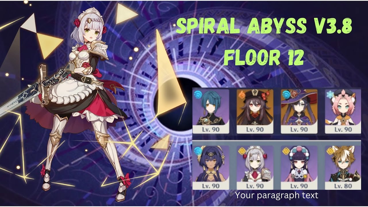Noelle Sweeps V3.8 Floor 12 Spiral Abyss